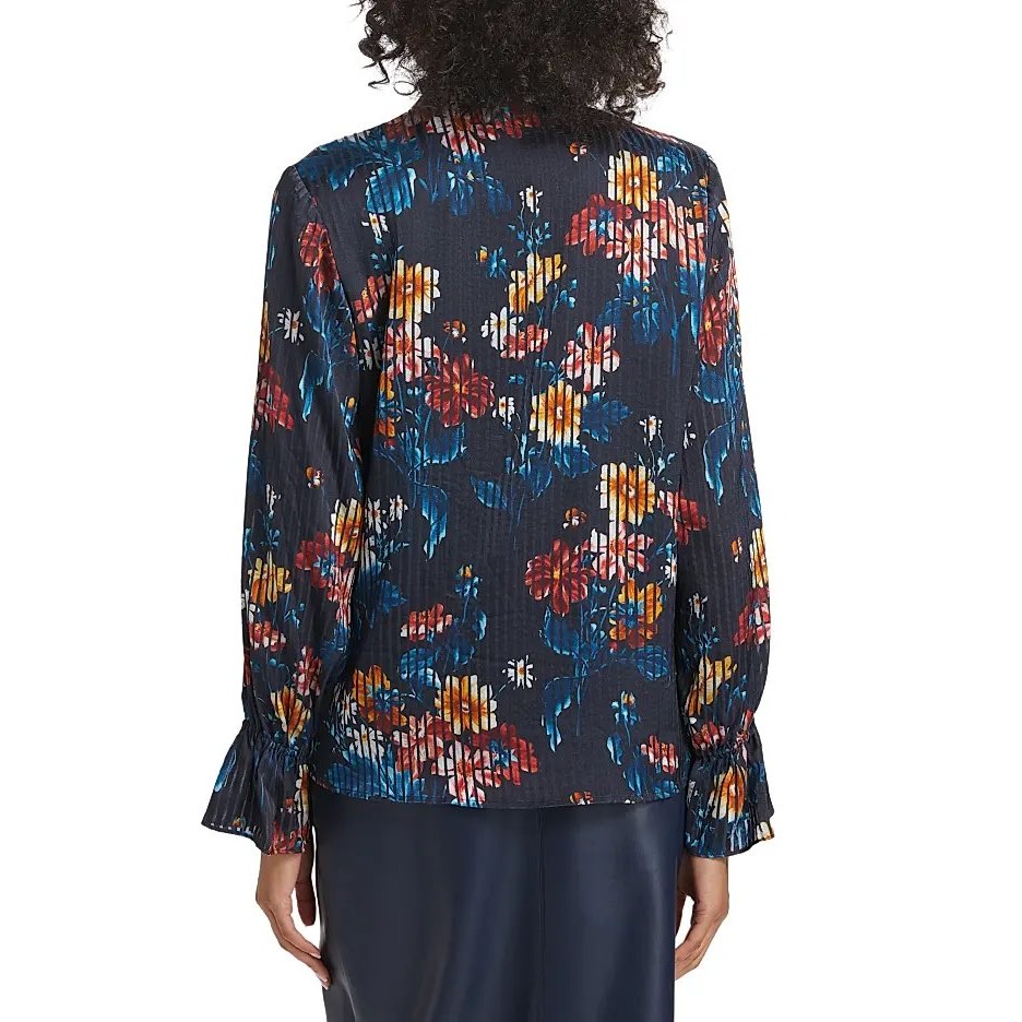 Nwt Elie Tahari Hollis Floral & Stripe Print Blouse / Size S / Msrp $325 — image 5 of 7